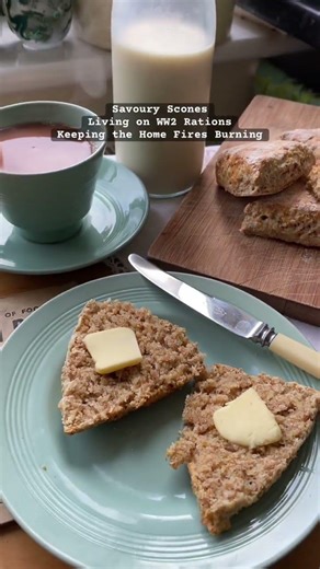 Savoury Scones WW2 Recipe, Living on WW2 Rations.