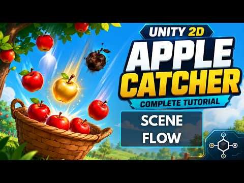 [Part 3B] Build a 2D Apple Catcher Game in Unity | Scene Flow