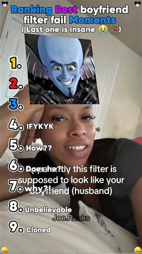 Ranking best boyfriend filter fail Moments 😭💀. #shrots