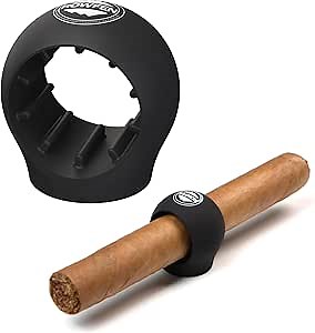 Cigar Holder - Cigar Holder for Golf Cart - Cigar Stand Made with Premium Silicone and Magnetic Design Simple and Stylish, Cigar Accessories Engineered for The Professional Golfer (Black)