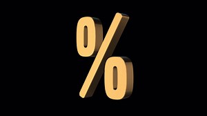 Download Rotating Golden 3D Symbol On Alpha Loop 3D Animation for free