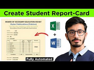 How to Create Student Report Card Fully Automatic in Excel!