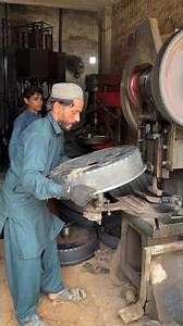 Local Wheel Making Process Transform Steel Sheet With Hydraulic Powerful Tools🤯!.