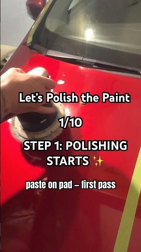 Step 1: Applying Polish to the Pad | Car Paint Polishing Tutorial | detailing 🚗✨| asmr video sound
