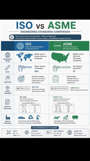 ISO vs ASME Standards Explained 🔥#engineering