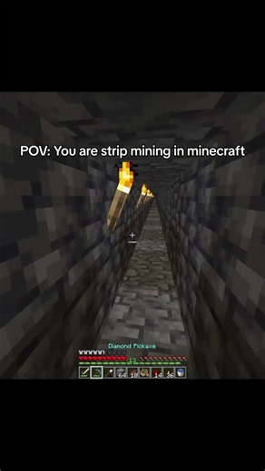 POV: You're Strip Mining in Minecraft... 💀 #minecraft