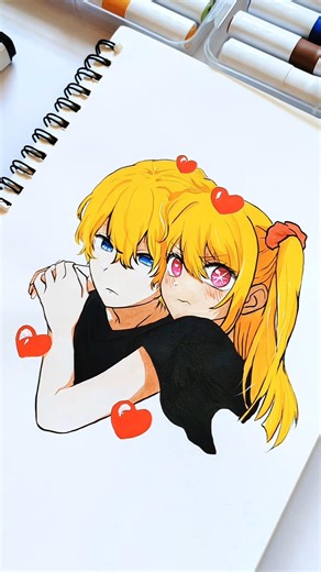 Aqua And Ruby Drawing | #anime #shorts #drawing #painting