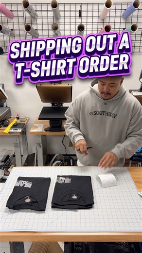 8K views · 25 reactions | step by step tutorial on how I pack and ship out a t-shirt order. i use 9x12 clear poly bags to protect the shirts, 12x15 poly mailer to ship the shirts out through the post office and i buy my postage and shipping labels from Shopify. #tshirts #smallbusiness #diy | Big Brandoh TV | Facebook