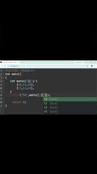 2D Arrays in C Explained Simply | Full Video on Channel 🚀 #Shorts