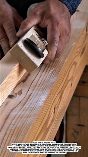 Traditional Wood Hand Planing Technique | Smooth Surface Finishing by Hand.