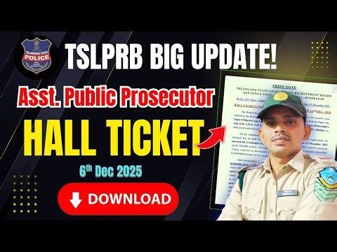 📢 TSLPRB Big Update: Assistant Public Prosecutor (APP) Exam Hall Ticket Released? | Full Details