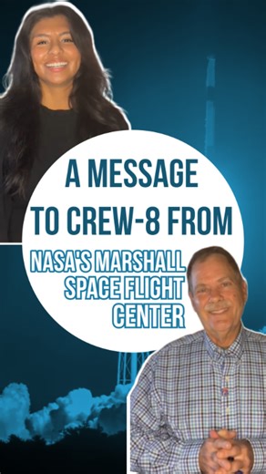 Hey, #Crew8 - we are proud to play a part in launching you on your journey to the International Space Station. 🚀 Our team members at #NASAMarshall who help support the agency’s Commercial Crew Program wish you a safe journey and mission! | NASA's Marshall Space Flight Center