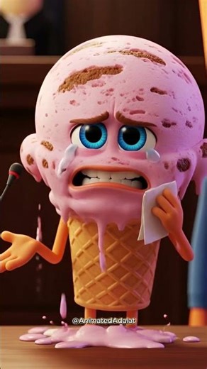 Ice Cream on Trial in Court! 🍦⚖️ | Funny 3D Animation Short #shorts # #3danimation#animation #viral