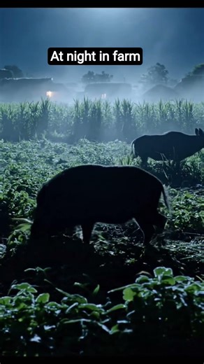 Wild Animals Eating Crops at Night in Farm | Shocking Night Farm Footage#shorts #farming #pawzenly