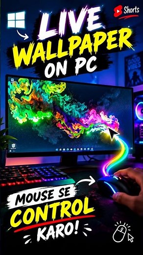 🔥 Turn Your PC Into a Live Wallpaper Setup! 🖥️✨ #techshorts #shortsfeed #viralshorts #youtubenextup