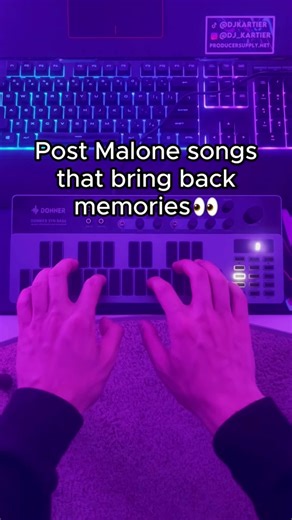 Post Malone Throwback Songs and Nostalgia Music Producer Keyboard Challenge
