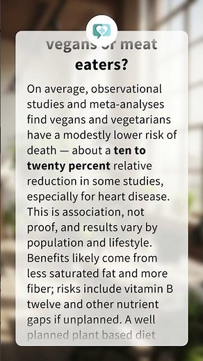 Who will live longer, vegans or meat eaters?