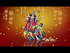 Durga maa navratri flower rain animated background video , Copyright FREE video , durga devi puja