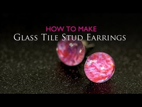 How to Make Glass Tile Stud Earrings