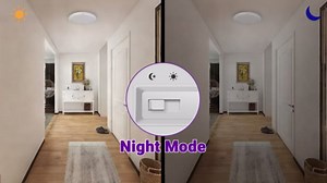 Motion Sensor Ceiling Light, 5CCT Selectable 24W 1500LM, 12 Inch LED Flush Mount Light Fixture Hard Wired, Motion Activated Lights Indoor for Hallway, Stairs, Laundry, Non-Dimmable - 2PK