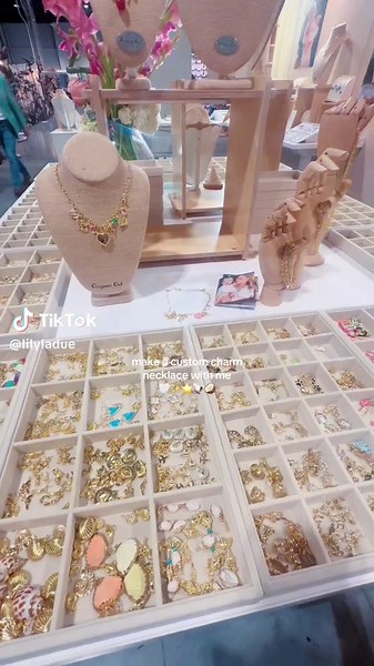 Making a custom charm necklace! 🐚🥥🤍All i had to do was pick my charms and they did the rest!! #charmnecklace #charmnecklaces #charmnecklaceinspo #diy #makingmyown #customjewelry #customnecklace #summercharmnecklaces #customjewelrydesign #fyp #viral