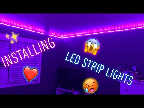 PUTTING UP MY LED STRIP LIGHTS! TUTORIAL