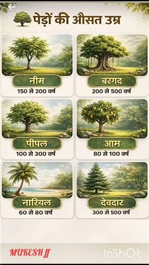 पेड़ कितने साल तक जीते हैं ❓gk #sec #ips #gk #viralgk #ias #education #