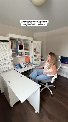 We converted our daughter’s old bedroom into my husband’s 3D Printing room - and I convinced him to let me add a “couple” of my craft supplies! @Create Room co