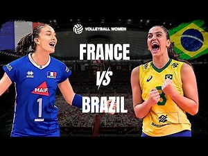 No One Saw This Coming 😱 France 🇨🇵 vs 🇧🇷 Brazil | Volleyball Women