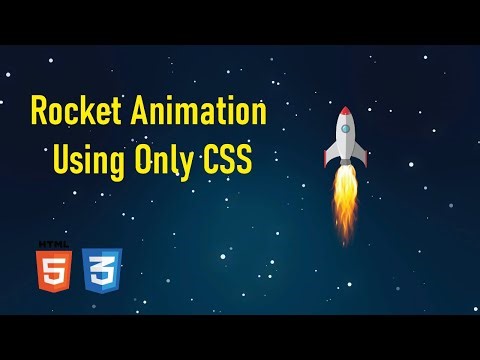 Flying Rocket Animation Effects using CSS | Rocket Launch Animation Effects with CSS. Animation only