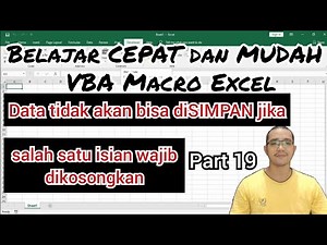 Data tidak akan disimpan jika salah satu isian pada userform yang diberikan dikosongkan part 19