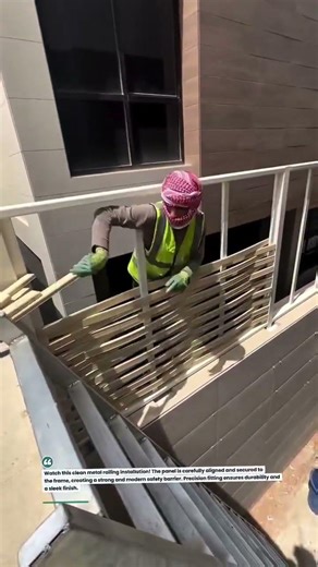 Modern Balcony Railing Install! #construction #metalwork #DIY #shorts #builder #tools