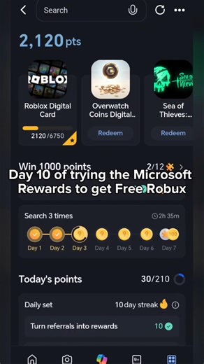 Day 10 of trying the Microsoft Rewards to get FREE ROBUX #freerobux #microsoftrewards #roblox