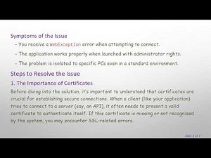 How to Fix WebException Errors by Managing SSL/TLS Certificates in Windows