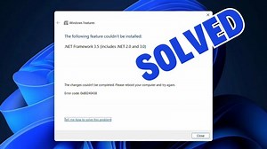Solved: Dot Net Framework 3.5 Error Code 0x80240438 - The following feature couldn't be installed