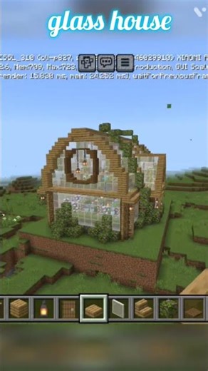 Glass House #minecraft #house 😲😲😍😍