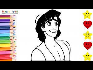 Como dibujar a ALADDIN | dibujos para niños 💓⭐ How to draw ALADDIN | drawings for kids