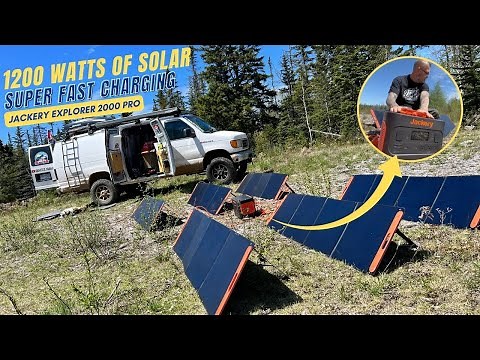 “CHARGES IN 90 MINUTES” JACKERY 2000 PRO With 1200 WATTS OF SOLAR