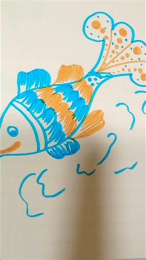 #fish art colour easy art coloring video #viral #trending video