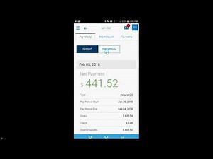Kronos Mobile App - View Pay information