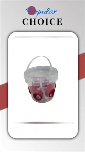 Quail Feeder Bucket with Feed Saver Ports