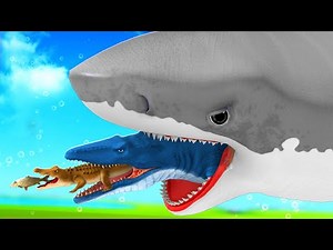 Epic Fish vs. Mosasaurus vs. Shark Battle! Fish Eat Fish Series Ending – 3D Animation Comparison