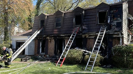 6 firefighters hospitalized after battling Maryland house fire