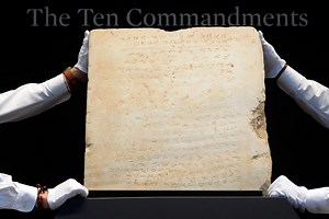 Ten Commandment tablet that was used as paving stone sells for millions
