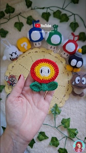 FIRE FLOWER FROM SUPER MARIO AMIGURUMI (VIDEO TUTORIAL)