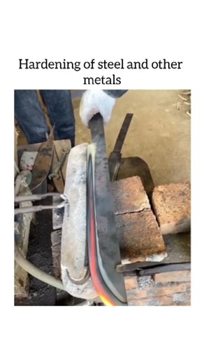 Engineering and Technology on Instagram: "Oil quenching is an industrial process used to harden metals like steel by rapidly cooling them in oil after heating to a high temperature, usually to achieve a uniform microstructure such as martensite. The oil's viscosity helps control the cooling rate, reducing the risk of cracking and distortion, and ensuring better dimensional stability, making it ideal for manufacturing tools and components that require increased hardness."