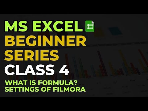 Ms Excel Beginner Tutorials Class 4 | Formulas in Excel | Excel With Adnan
