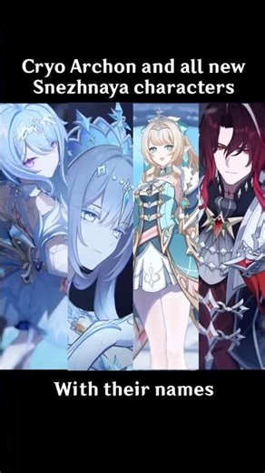 Genshin Impact Cryo Archon and all new characters revealed #snezhnaya #genshinimpact