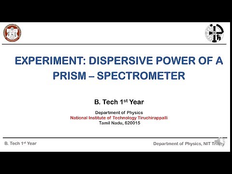Dispersive Power of a Prism – Spectrometer