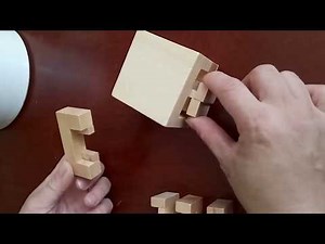 Wooden Sliding Cube Puzzle